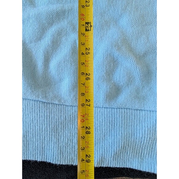 Vintage 80s 90s Unisex Blue Cardigan Sweater XL Made In USA Grandpa Grandmacore - Picture 6 of 10